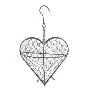 Heart Shape Hanging Planter Metal Artificial Flower Pots Storage Basket Wall Succulent Plants Holder with Hook