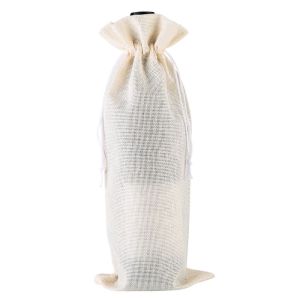 ANHEY Multicolor 10pcs/set Wedding Party Decoration Gift Linen Wine Bottle Covers Champagne Pouch Packaging Bag Wine Bags