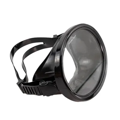 【Latest model】Oval Shape Diving Mask Adjustable Anti-Fog Single Lens for Scuba Goggles for Snorkel Diving and Spearfishing