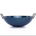 老式熟铁锅铸铁炒锅家用无涂层手工不粘锅燃气灶炒菜锅 Pre-Seasoned Wok Old-fashioned cast iron Carbon Steel wok Wok Jenis lamachinese wokwok besi. 