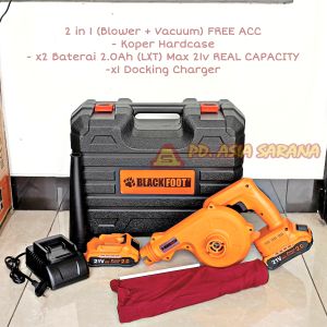 Cordless Hand Blower 21v (2 in 1) BLACKFOOT Portable Mesin Hisap Tiup PT.1.4.2.30BAR