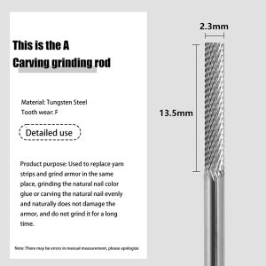 1Pcs Tungsten Steel Professional Nail Drill Bit Nail Files Gel Polish Remove Burr For Electric Machine Cuticle Clean Tool H260729