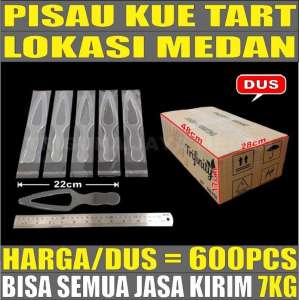 Trifinity Pisau Kue Tart Cake Ulang Tahun atau Pisau Plastik Panjang Bening / Hitam Murah Dus Medan