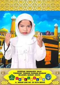 CETAK DAN EDIT PHOTO ANAK MANASIK HAJI A3 GLOSSY TANPA BINGKAI