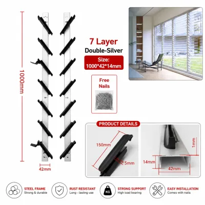 Durable Multi-Blade Window Louvre Set for Security and Heat Control