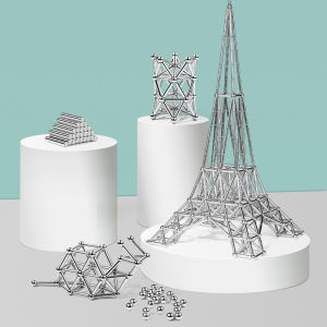 63Pcs 23MM 3D DIY Magnetic Building Sticks Blocks Toys Magnet Educational Toys Set for Kids and Building Toy Puzzle With Storage Box Brain Storming Games