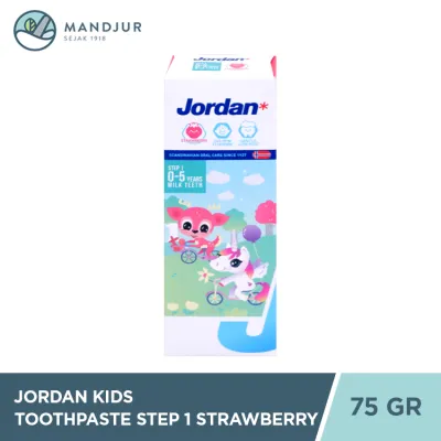 Jordan Oral Care Kids Toothpaste Step 1 (0-5 Tahun) Strawberry - Pasta Gigi Strawberry Anak