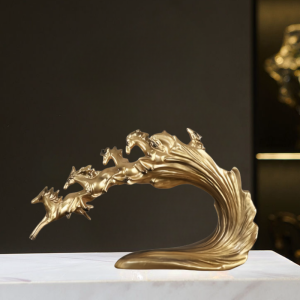 Feng Shui Horse Statue Sculpture Home Office Decoration Ornaments for Wealth and Success