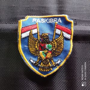 Bet bordir PASKIBRA biru 1 pcs