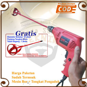 Mesin Bor Pengaduk Adonan Cat Terigu Tepung Mixer Hujia Sabun Laundry