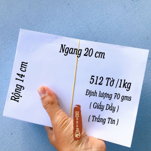 1kg Giấy gói bánh mì Trắng 512 Tờ | Size 20 x 14 cm | Định lượng 70gsm - Hiệu quả sang trọng cao cấp sử dụng gói bánh