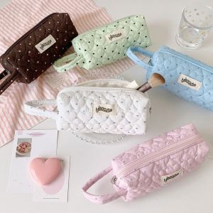 DOOUR Polka Dot Design Pencil Case Portable Large Capacity Pen Bag Multi-functional Stationery Organizer Gift