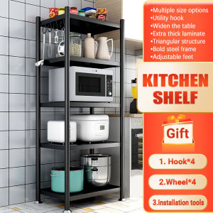 Stainless steel kitchen rack floor-standing multi-layer oven microwave oven rack multi-functional storage rack
