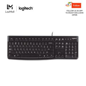Logitech K120 Wired Keyboard for Windows USB Plug-and-Play Full-Size Spill-Resistant Curved Space Bar Compatible with PC Laptop