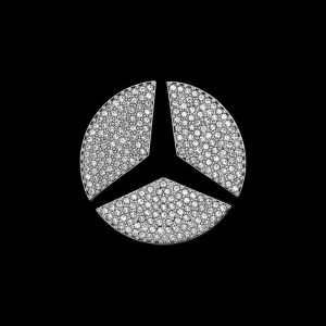 Miếng dán logo Vô lăng ô tô đính đá sang chảnh nhiều hãng xe