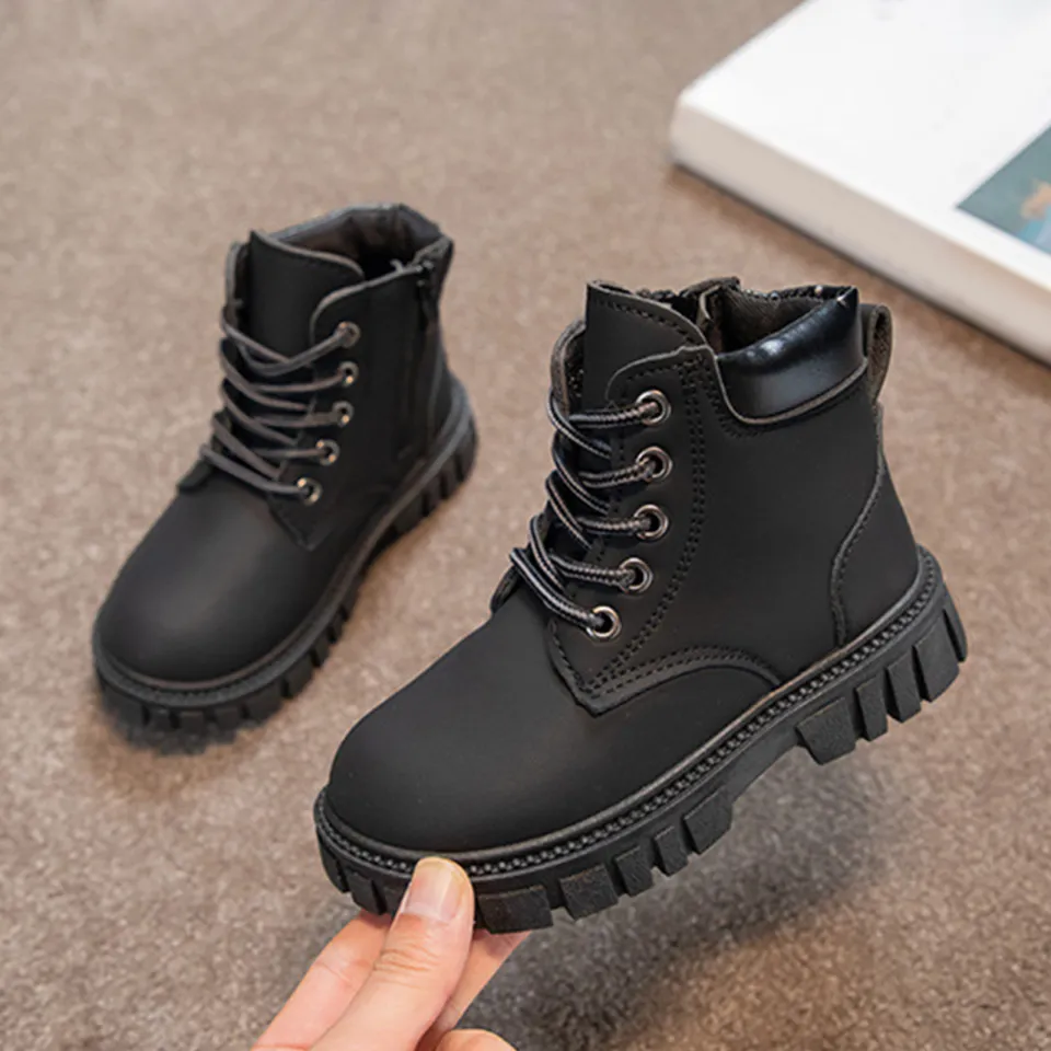 ASTELLA Children Formal Shoes Lace Up Combat Boot Classic British