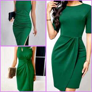 krisKorean Fashion Dress for Women - XS to Large - XS to large - classy and elegant dress - made of imported fabric - excellent quality - made of soft fabric - premium quality - casual and everyday dress