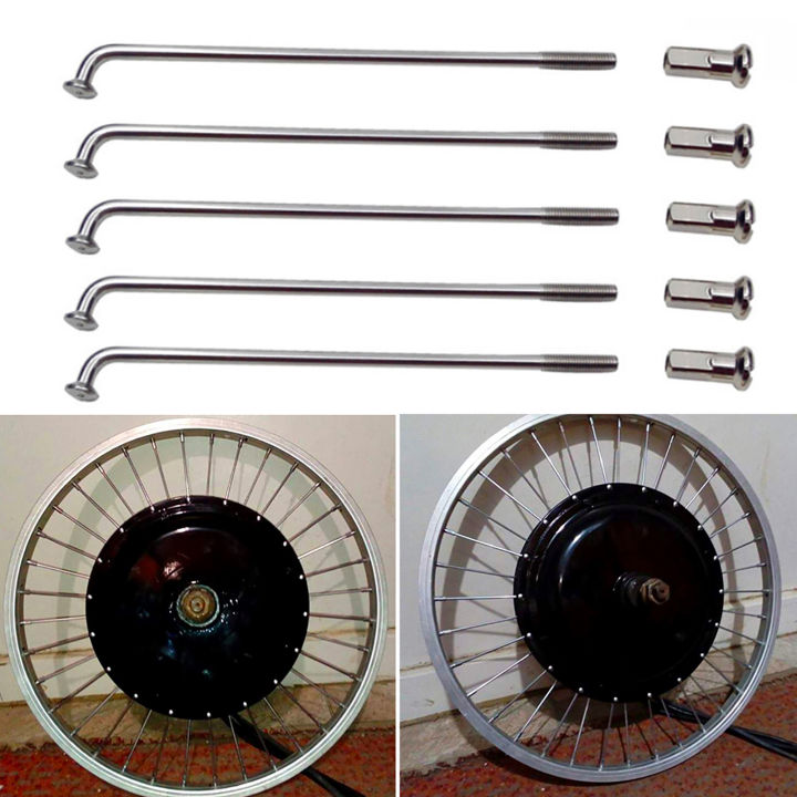1 Set Universal Bicycle Spokes 12G 97mm Length Bike Wheel Spokes Nipple Black Carbon Steel