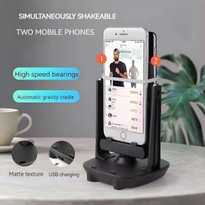 Dual Phone Mobile Phone Step Shaker Desk Walking Swing Shaker Mobile Phone Stand Holder Phone Step Shaker