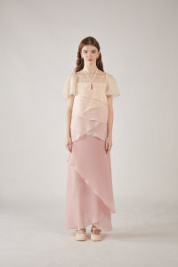 (a DAY on BAY) Bouquet Sheer Fade Dress • Powder Pink Camellia • ชุดเดรสไปงาน