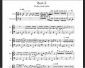 Kertas Musik Not Balok Partitur judul RUSH E Buku Latihan dengan instrument Piano Violin Cello. 