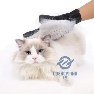 ถุงมือแปรงขน ถุงมือหวีขนสัตว์ ถุงมือลูบขนหมา ขนแมว ช่วยให้ขนไม่พันกัน มีปุ่มสัมผัสช่วยกระตุ้นความฟิน OO99