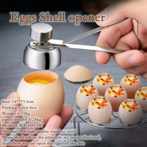 Stainless Steel Egg Shell Opener Egg Opener Glutinous Rice Egg Artifact stainless Steel Kitchen Tools