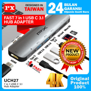 Hub Converter Type C 3.1 to HDMI 4K USB Macbook 7 in 1 PX UCH27