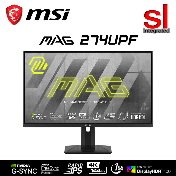 Msi Mag274upf 27'' Uhd 144hz 1ms G-sync Vesa Displayhdr 400 Rapid Ips 