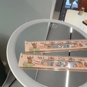 Sanrio Kuromi Hangyodon Pochacco ไม้บรรทัดพลาสติกแบบตรงน่ารักลายสัตว์อุปกรณ์เสริมสำหรับวางแผนเครื่องเขียนรางวัลนักเรียนของขวัญวันเด็ก