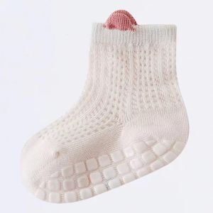 [Free Shipping] Baby Floor Socks for Spring and Summer Non-Slip Breathable Mesh Socks for Infants and Toddlers Summer Cotton Cool Short Socks