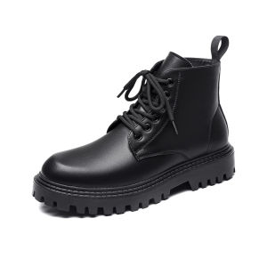 2025 Mens Martin Boots Fashionable thick soled British Style Martin Boots For Men Outdoor Anti slip Mens Shoes