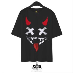 SMR APPAREL Baju kaos oversize Tshirt Oversize cotton combed 24s Pria & Wanita - Scary