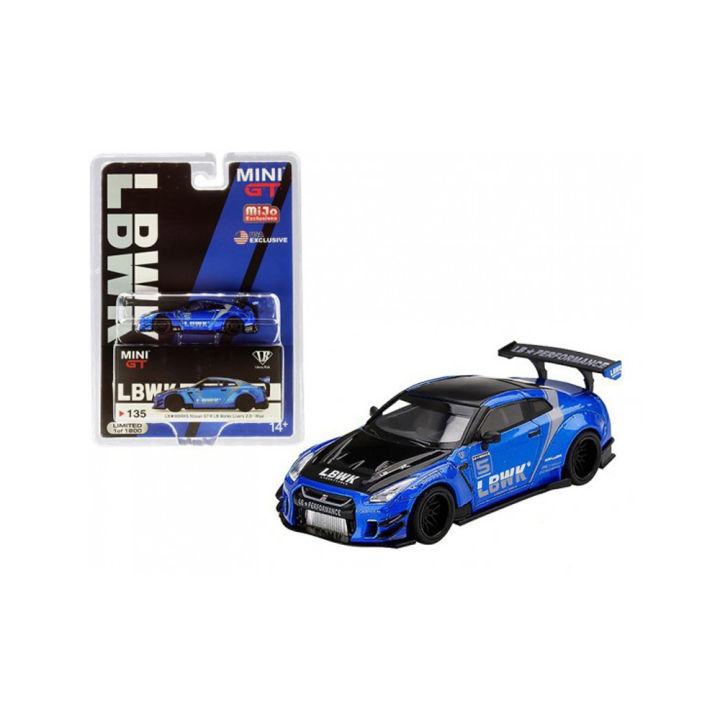 Mini GT LB WORKS Nissan GT-R (R35) Blue LB Work Livery 2.0 1/64