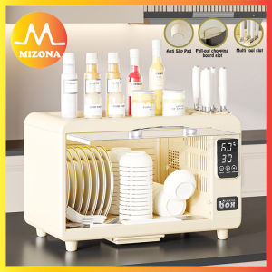Mizona Multifunctional Bowl Rack Desktop Bowl And Chopsticks Disinfection Cabinet Household Drying Drain Storage Rack Dustproof Storage Rack
