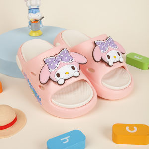 high quality  New 2025 Cute Kuromi Summer Childrens Parent-Child Home Thick-Soled Non-Slip Soft Slippers for Women Suitable for Outdoor Wear 2025