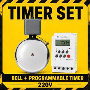 Automatic School Bell 8 Inch 220V with Remote Control or Timer for Factory Warehouse Alarm