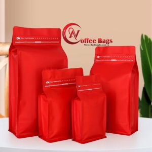 [1kg/Size - MÀU ĐỎ] Túi zipper 8 cạnh đựng trà/cafe/bột...(Full size: 250gr 500gr 1kg)