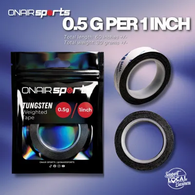 ONAIR Sports Tungsten Weight Tape Roll | Racket Balance Tape for Pickleball Tennis Badminton & Golf Clubs