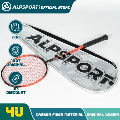 ALP KQ Badminton Racket Carbon Fiber 4U Max 35lbs Professional Racket Original