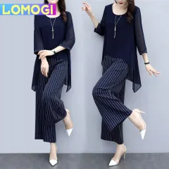 LOMOGI New Fashion Summer T-shirt casual Pants 2022 Korean Two