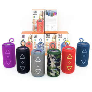 T&G TG 656 Speaker portabel waterproof luar ruangan pengeras suara TG-656 LED warna-warni Subwoofer BT TF FM AUX USB TWS