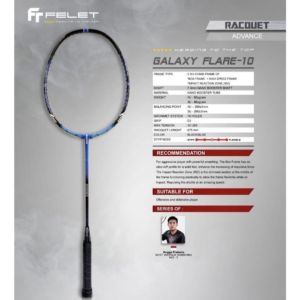 Raket Badminton FELET AEROMARS 10 GALAXY FLARE 10