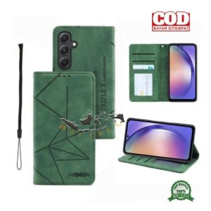 Samsung Galaxy A05S Sarung Hp Dompet Kulit Flip Cover Magnet Tanpa KancingKesing Headphone Buka Tutup