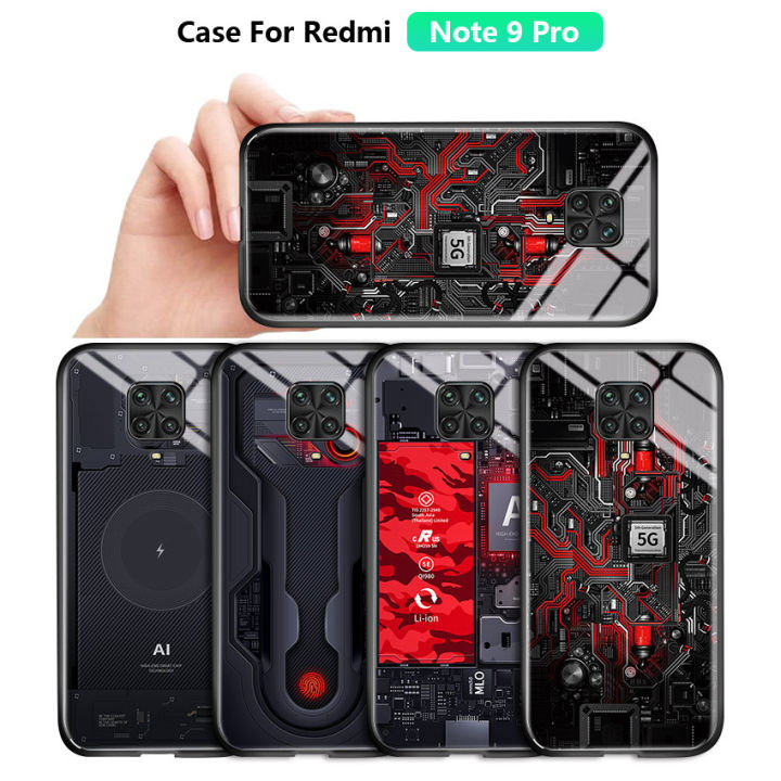 UCUC CellPhone Case For Realme X3 SuperZoom Cases Realme X50 Technology  Circuit Board Explorer Exploration Theme Version Case Tempered Glass Back 