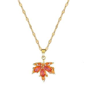 Fashionable Maple Leaf Chain Necklace Designs Accessory for Trendy Women Who Appreciate The Beauty of Nature Styles