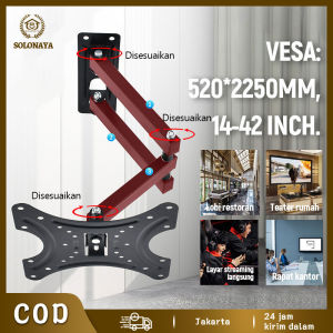 Bracket TV LED LCD 32 40 43 24 21 29 17 14 Inch Dijamin Cocok 14 - 43 In 2 Arah Universal Breket TV Briket TV Braket TV Bracket TV Gantungan TV Tembok Tempelan TV Dinding HR1 Fasa