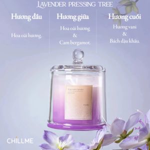 Nến thơm phòng quà tặng sáp đậu nành Chillme nắp chụp thuỷ tinh sang trọng candles khử mùi trang trí