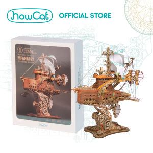 HowCat MFANTASY Around the World in 80 Days Airship DIY Wooden Puzzle (S643) 3D Wooden & Paper Puzzle