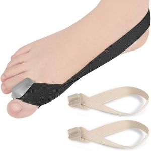 2 pcs Toe Correction Belt Hallux Valgus Bunion Corrector Big Toe Straightener Overlapping Toe Separator Hammertoes Foot Alignment Tension Strap Orthotics Feet Bone Thumb Adjuster